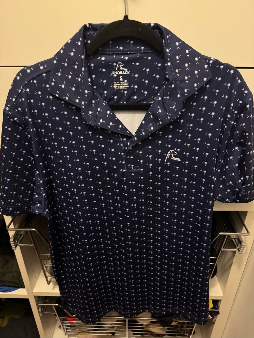 Rhoback Men’s Small Palmetto Polo - Navy
